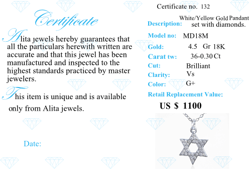 Classic Magen David Certificate