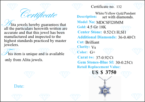 Luxury Diamond Star Certificate